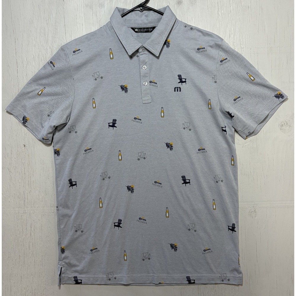 Mens Travis Mathew Short Sleeve Corona Beer Shirt Polo Golf Size XL Cotton Blend